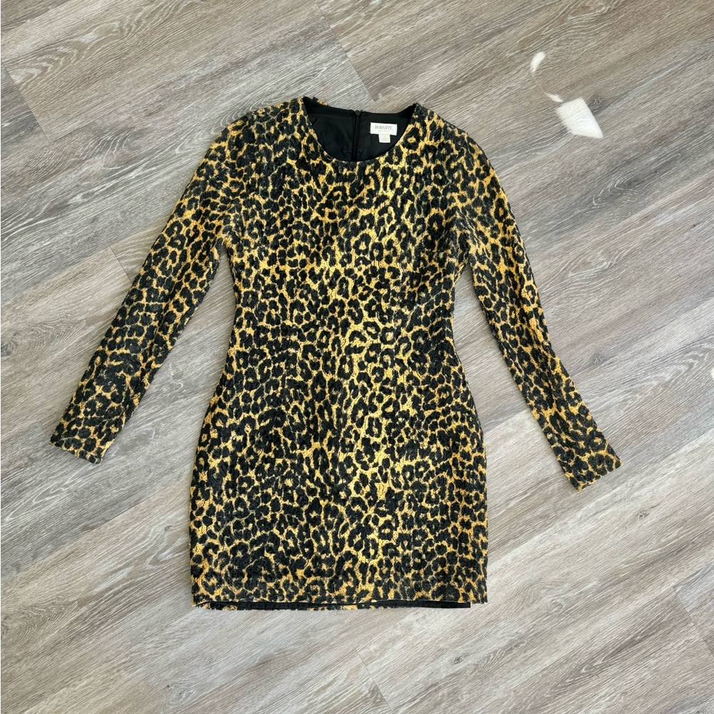 Y2K Rodarte Target Leopard Print Lace Mini Dress Size 5 Limited Edition Retro
